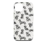 Vintage Dachshund Lover Doxie Dogs Pattern Case for iPhone 13