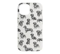 Vintage Dachshund Lover Doxie Dogs Pattern Case for iPhone 14
