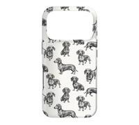 Vintage Dachshund Lover Doxie Dogs Pattern Case for iPhone 17 Pro