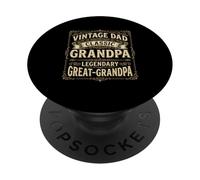Vintage Dad Classic Grandpa Legendary Great-Grandpa PopSockets Adhesive PopGrip