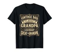 Vintage Dad Classic Grandpa Legendary Great-Grandpa T-Shirt