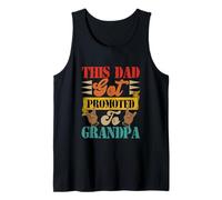Vintage Dad Got Promoted to Grandpa Father's Day Pregnancy Tank Top
