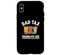 Vintage Dad Tax Funny Risking My Life Father's Day Sarcasm Case for iPhone X/XS