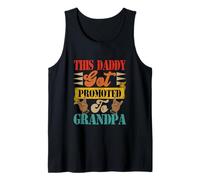 Vintage Daddy Got Promoted to Grandpa Father's Day Pregnancy Tank Top