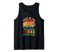 Vintage Daddy of Two Definition Twice Cool Father's Day Tank Top