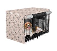 Vintage Daisies Dog Cage Covers Pet Kennel Cover Roller Shades Blush Pink 42 Inch