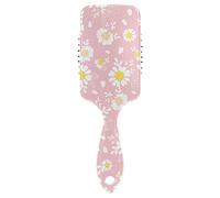 Vintage Daisies Wet Brush Detangling Hair Brush for Girls Women Light Pink Air Cushion Comb Wet And Dry Hairbrush Wetbrush
