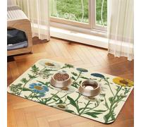 Vintage Daisy Floral Pattern Pet Feeding Mat 30x45cm