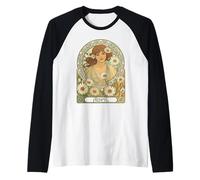 Vintage Daisy Flourish Art Nouveau Raglan Baseball Tee