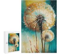 Vintage Dandelion Wooden Jigsaw Puzzles 1000 Pieces, Fun Indoor Activity - Gift Poster, Patience Enhancing Stress Relief Game