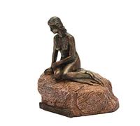 Vintage Danish Mermaid Statue Sculpture Statuette Resin Crafts Creative Living Room Decoration Ornament European Home Study Furnishing Desktop Decor Art collection