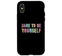Vintage DARE TO BE YOURSELF Autism Awareness SPED Teacher Case for iPhone X/XS