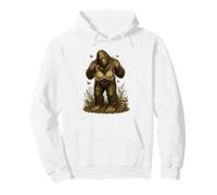 Vintage Dark Academia Mushroom Fern Botanical Sasquatch Pullover Hoodie