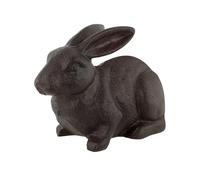 Vintage Dark Brown Rabbit Bookends, Rustic Cast Iron Style Bunny Book Stopper, Decorative Animal Book Holders for Home Office Bookshelf Shelf Decor