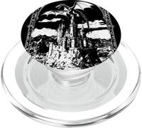 Vintage Dark Fantasy Gothic Castle Dragon Cool-Looking Myth PopSockets PopGrip for MagSafe