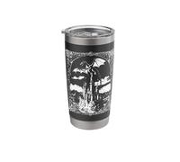 Vintage Dark Fantasy Gothic Castle Dragon Cool-Looking Myth Stainless Steel Insulated Tumbler
