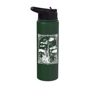 Vintage Dark Fantasy Gothic Castle Dragon Cool-Looking Myth Stainless Steel Insulated Water Bottle