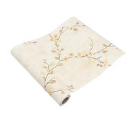 Vintage Dark Green Self Adhesive Wallpaper Waterproof Wall Mural Decor | Non-woven Fabric, Colourful Flower Pattern, Paint-free Decorating, Easy Removal, for Smooth Marble, Doors, Art Rooms
