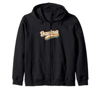 Vintage Davina Personalized Name Davina Zip Hoodie