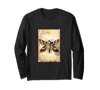 Vintage Death's-Head Hawkmoth Scientific Entomology Art Long Sleeve T-Shirt