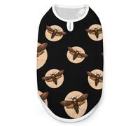 Vintage Deaths Head Moth Skull Funny Pet Vest Shirts for Dogs Cats 2XL | Soft Sleeveless Dog Shirt Breathable Tank Top for Small Medium Large Pets