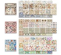 Vintage Deco Papers for Scrapbooking, 90 Pcs Antique Junk Journal Retro Decoupage Paper Aged Paper for Journaling Retro Crafts Vintage Album (SetA)