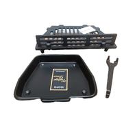 Vintage Decor ® Cast Iron 16 Inch Premium Quality AL Manor Fire Grate with Guard Painted in Black Heat Resistant Finish, Open Fireplace Freestanding 4 Legs Complete with Ash Pan & Tool Ready to Use