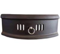 Vintage Decor Cast Iron Curved Fire Front with Central Handle Air Vents, Victorian Style Coal Saver Fret for Solid Fuel Fires, Matt Black Finish, 16 inch