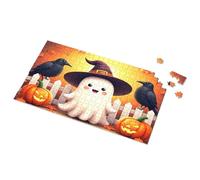 Vintage Decor Happy Halloween: Cute Ghost With Crows And Pumpkins Picture Puzzle Funny Home Sign Vintage Signs Metal(1000PCS)