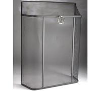 Vintage Decor Heavy Duty Fire Guard For Fireplace, Open Fire, Log Burner. Safe Spark Screen Fireguard Cover, Safety Barrier Guards From Open Fires Black with Chrome Ring Freestanding Heavy 5kgs