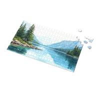 Vintage Decor Mountain Lake Reflections In Nature Picture Puzzle Funny Home Sign Vintage Signs Metal(1000PCS)