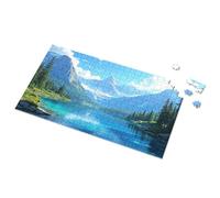 Vintage Decor Serene Lake Amidst Majestic Mountains Picture Puzzle Funny Home Sign Vintage Signs Metal(1000PCS)