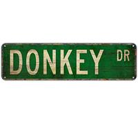 Vintage Decor Wall Signs Donkey Donkey Gift Donkey Sign Donkey Decor Donkey Expert Street Sign City Country Road Wall Gift Street Sign Tin Sign 4x16 inches