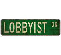 Vintage Decor Wall Signs Lobbyist Lobbyist Gift Lobbyist Sign Politics Gift for 4x16 Metal Tin Sign Outdoor Living Rustic Decor Bar Man Cave Wall Decoration