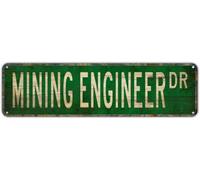 Vintage Decor Wall Signs Mining Engineer Gift Sign Metal Tin Outdoor Living Rustic Bar Man Cave Decoration 4×16 Inch