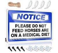 Vintage Decorations, Wall Best Man Gift Notice Please Do Not Feed Horses Are On A Medical Diet | Farmhouse Highland Decor(30X40CM)