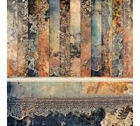 Vintage Decorative Scrapbook Paper - 6 x 6, 48 Sheets/12 Designs, Single-Sided, Retro Background, Decoupage Paper for Scrapbooking