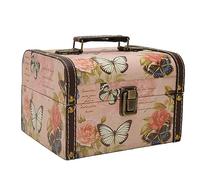 Vintage decorative suitcase made of wood, Decorative Keepsakes Chest Holder