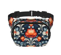 Vintage Decorative Tattoos Printed fashionable waist bag, unisex messenger bag, fashionable travel waist bag