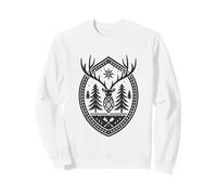Vintage Deer Crest - Rustic Ski Cabin Christmas Sweatshirt