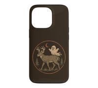 Vintage Deer Ghost Halloween Forest Moon Case for iPhone 13 Pro