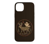 Vintage Deer Ghost Halloween Forest Moon Case for iPhone 14 Plus