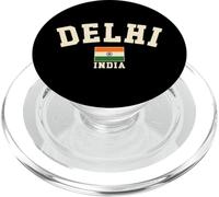 Vintage Delhi India Indian Flag Souvenir Retro Graphic PopSockets PopGrip for MagSafe