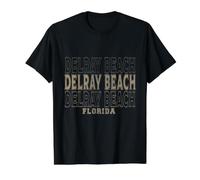 Vintage Delray Beach Florida Value Graphic T-Shirt, Men, Black, M