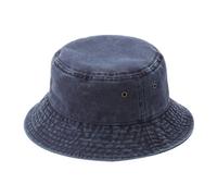 Vintage Denim Bucket Hat - Women's Large Sun Protection Hat for Summer