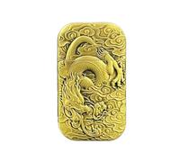 Vintage Design Kerosene Lighter, Brass Relief Pattern, Refillable,Candle Lighter,Gift (Dragon)