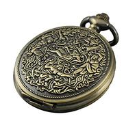 Vintage Design Pocket Watch Quartz Full Hunter Fob Quartzs Watches Pendant Necklace Chain Clock Christmas Gift