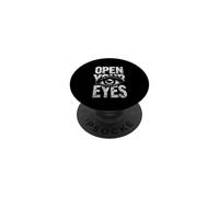 Vintage Design Quote Open your Eyes Graphic Bold Text PopSockets Adhesive PopGrip