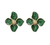 Vintage Designs Fashion Hibiscus Studs Earrings for Women Korean Styles Romance Fashion Accessory with Vibranting Color