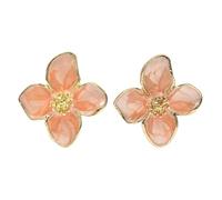 Vintage Designs Fashion Hibiscus Studs Earrings For Women Korean Styles Romance Fashion Accessory With Vibranting Color Nature Inspire Earrings